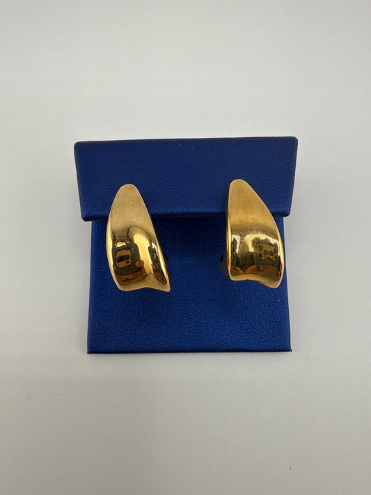 14k Gold Post Earrings, Chunky design