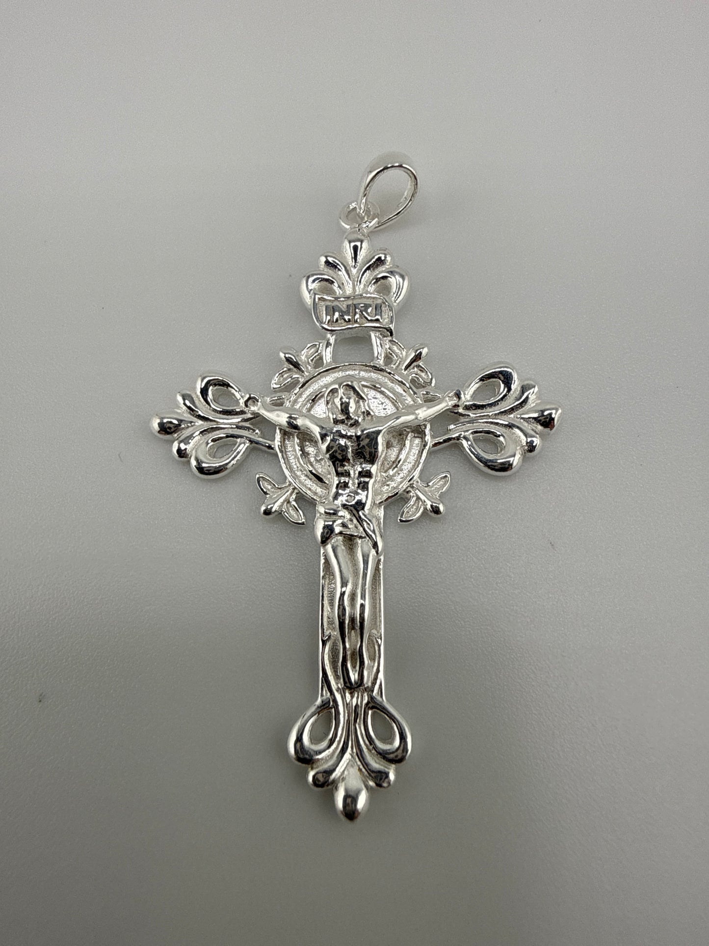 Sterling Silver INRI Crucifix Pendant