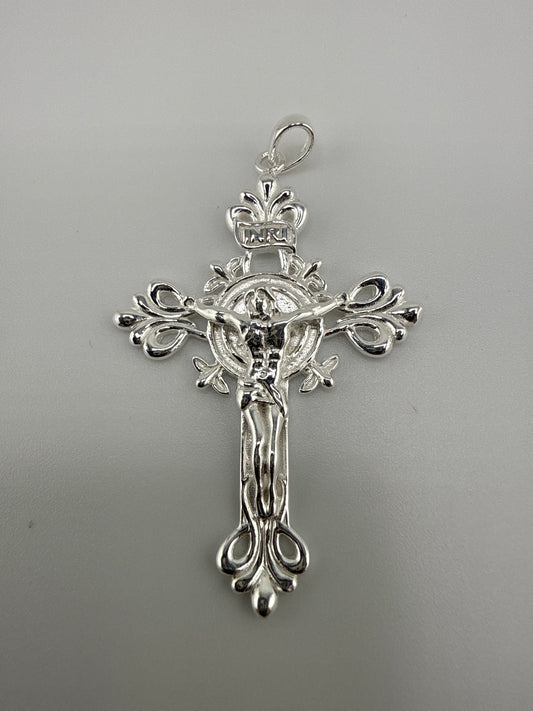 Sterling Silver INRI Crucifix Pendant