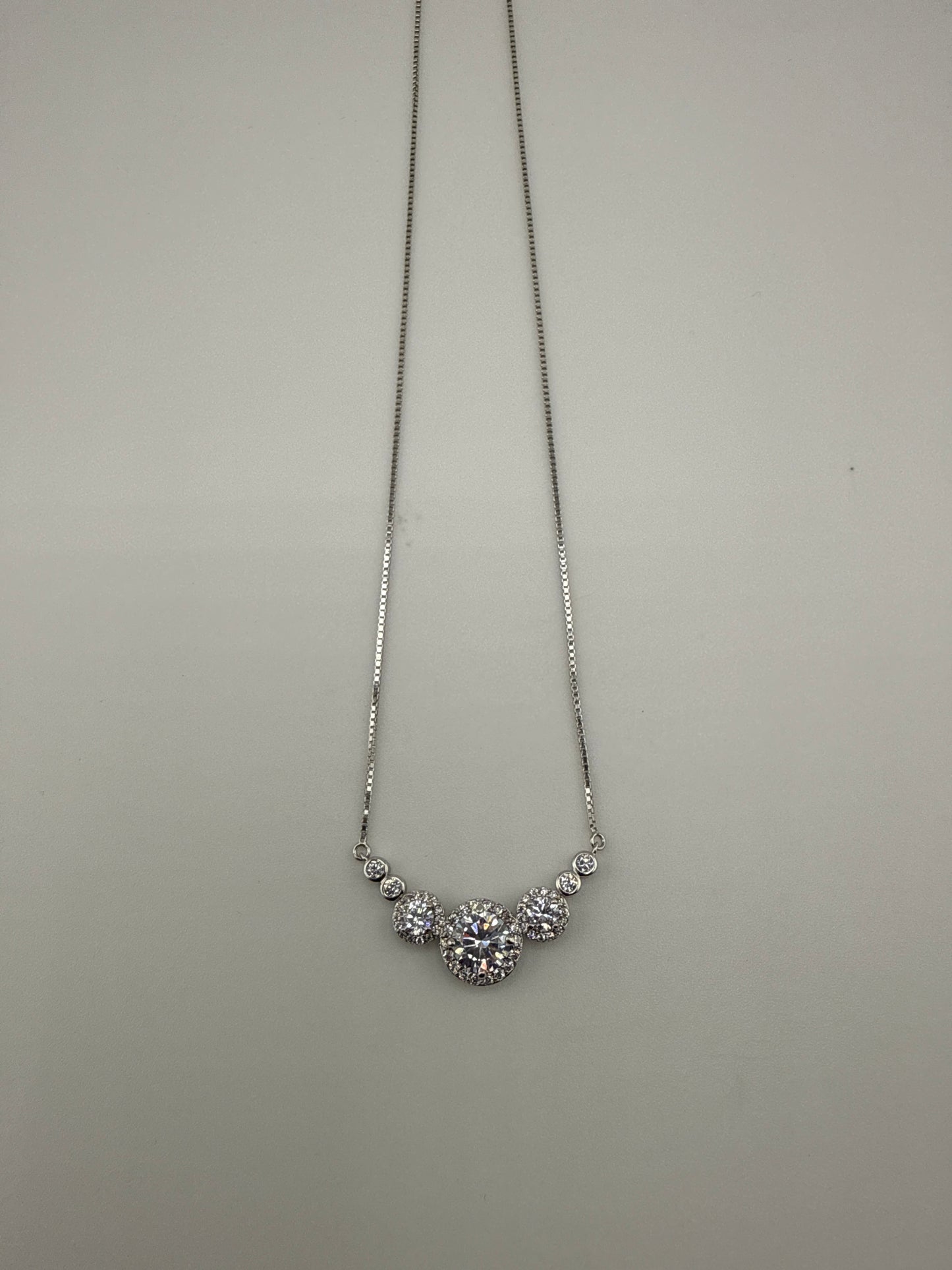 Sterling Silver Zirconia Necklace