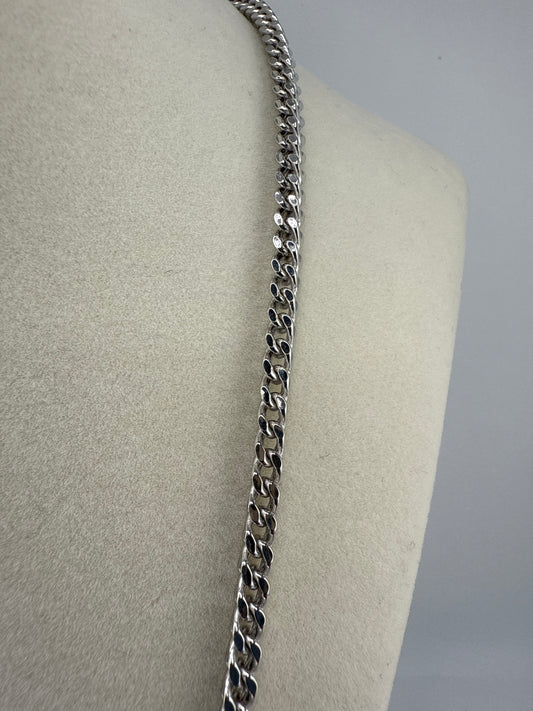 Sterling Silver 22inch 3mm Franco Chain - Rhodium Plated