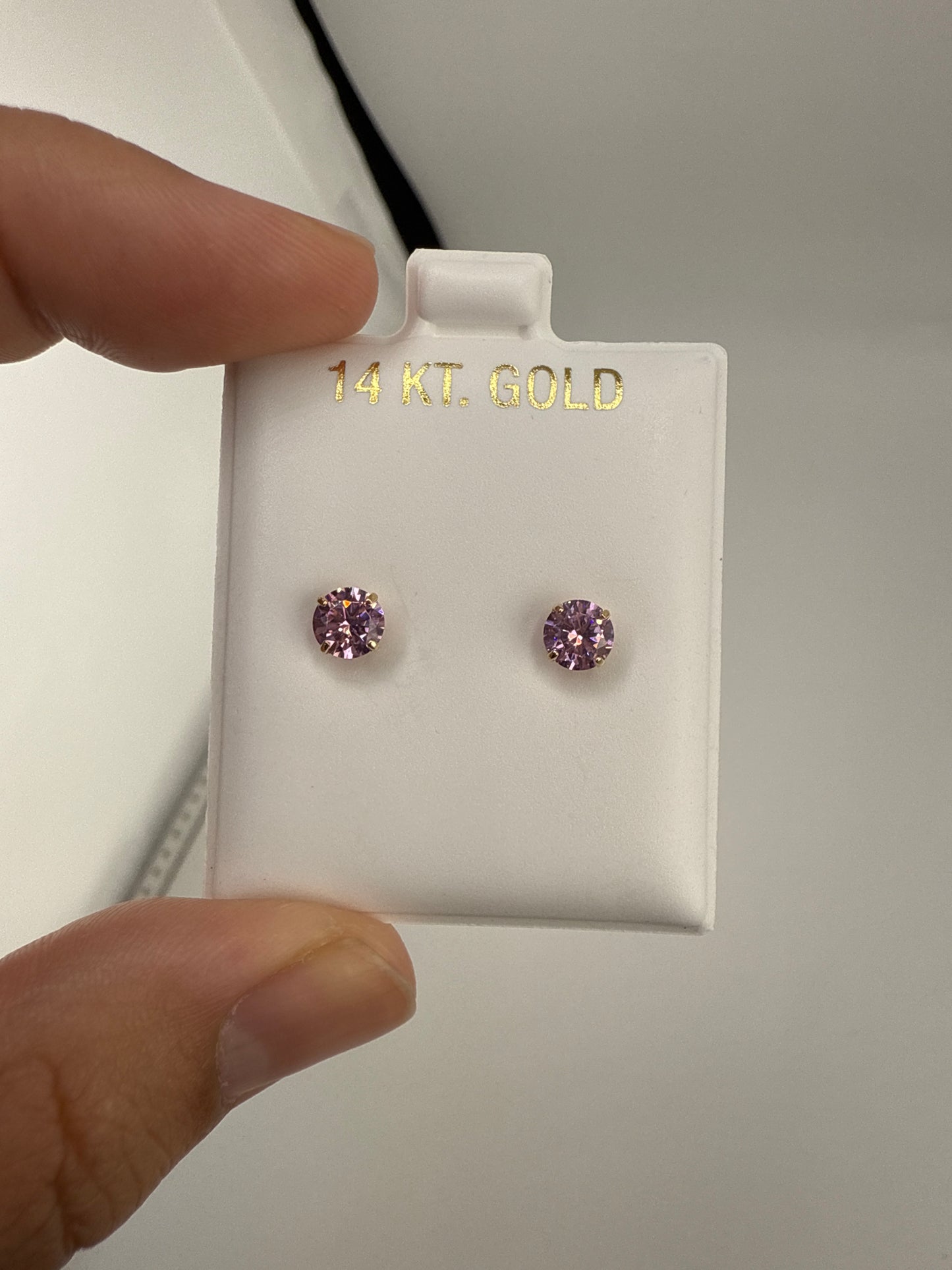 Gemstone 14k gold posts