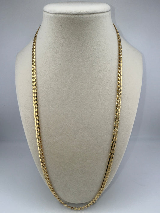 Sterling Silver 6mm Cuban Chain - Gold Plated