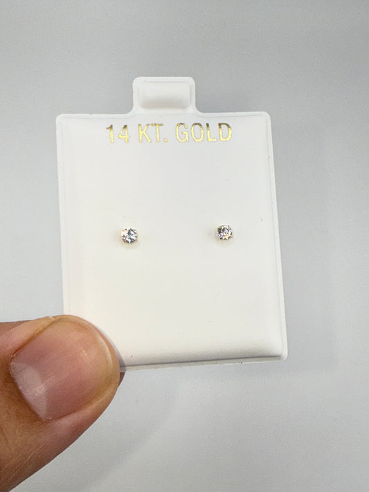 Baby earrings, zirconia, smallest size available