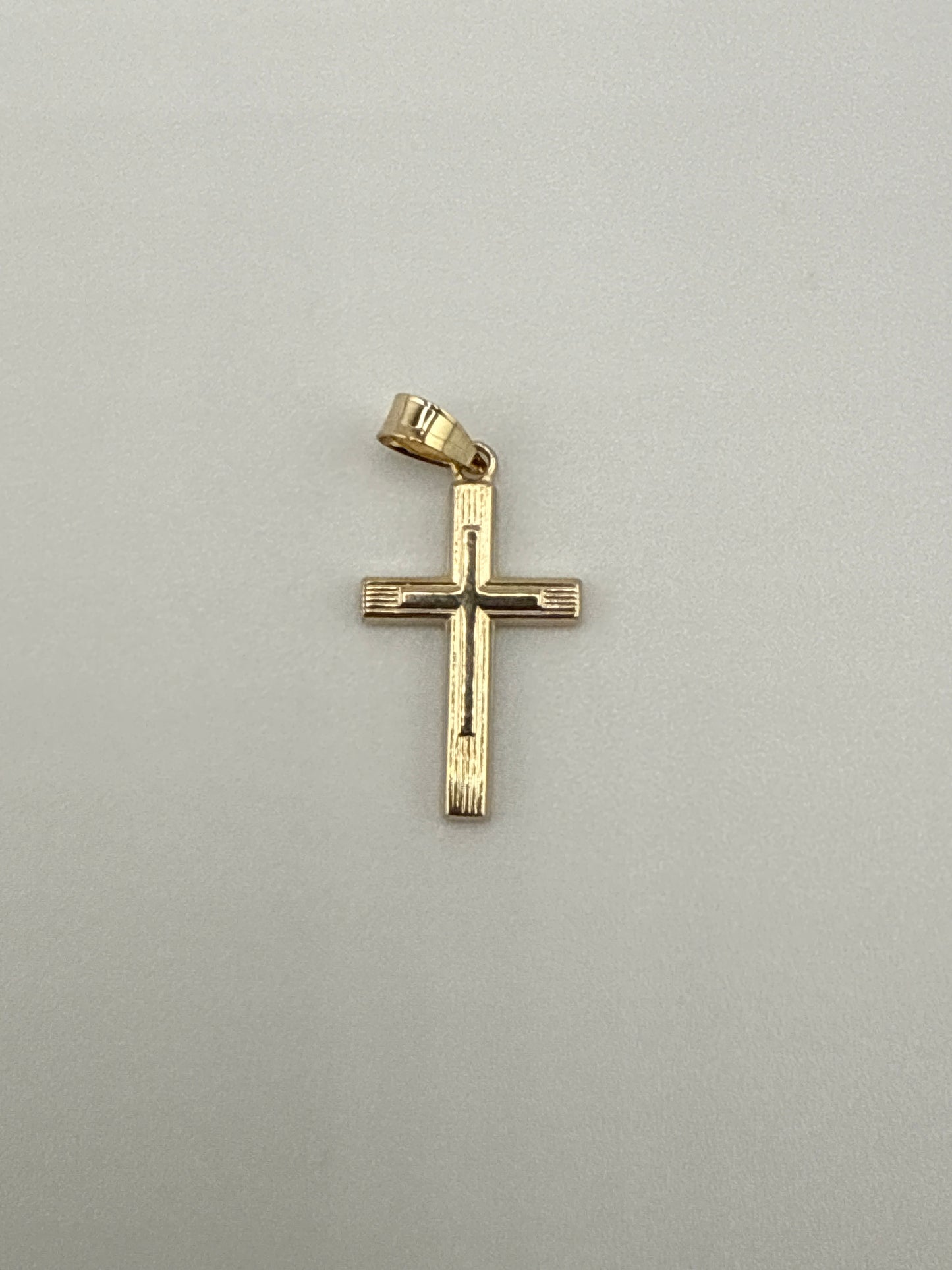 14k Polished Cross Latin Pendant
