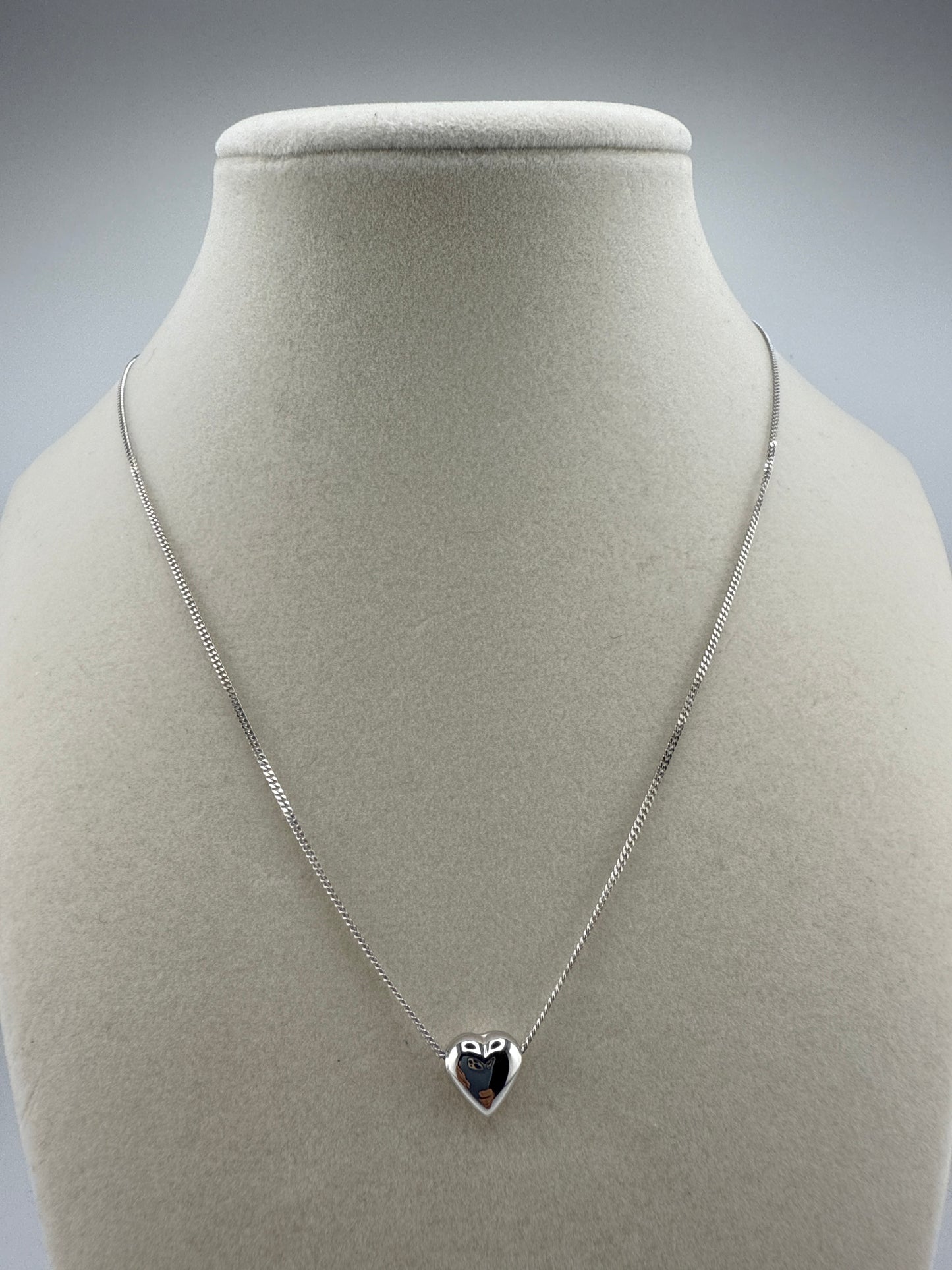 Sterling Silver, Heart Slide Necklace