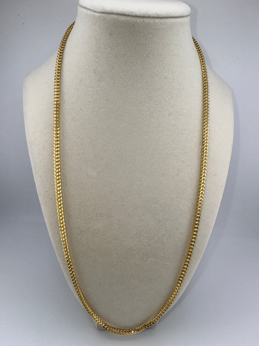 14k Gold Franco Chain - 23.5 inches - Semi-Solid