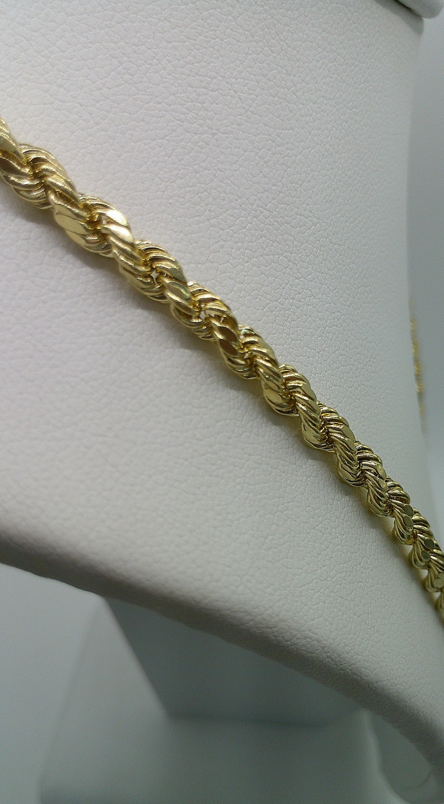 semi-solid rope chain | diamond cut | 14k gold | 4.00 mm width | 22 inches length