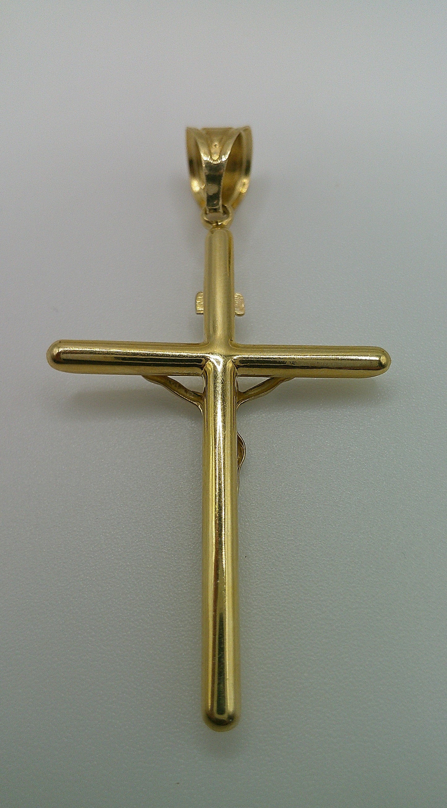 14k gold cross pendant | two-toned crucifix | 2.4g