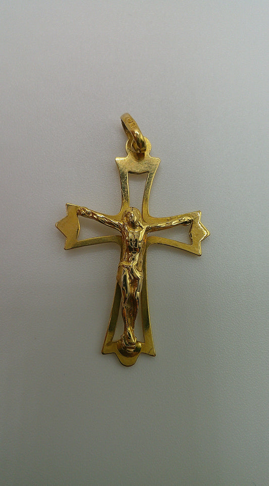 14k gold cross pendant | crucifix | 2.6g