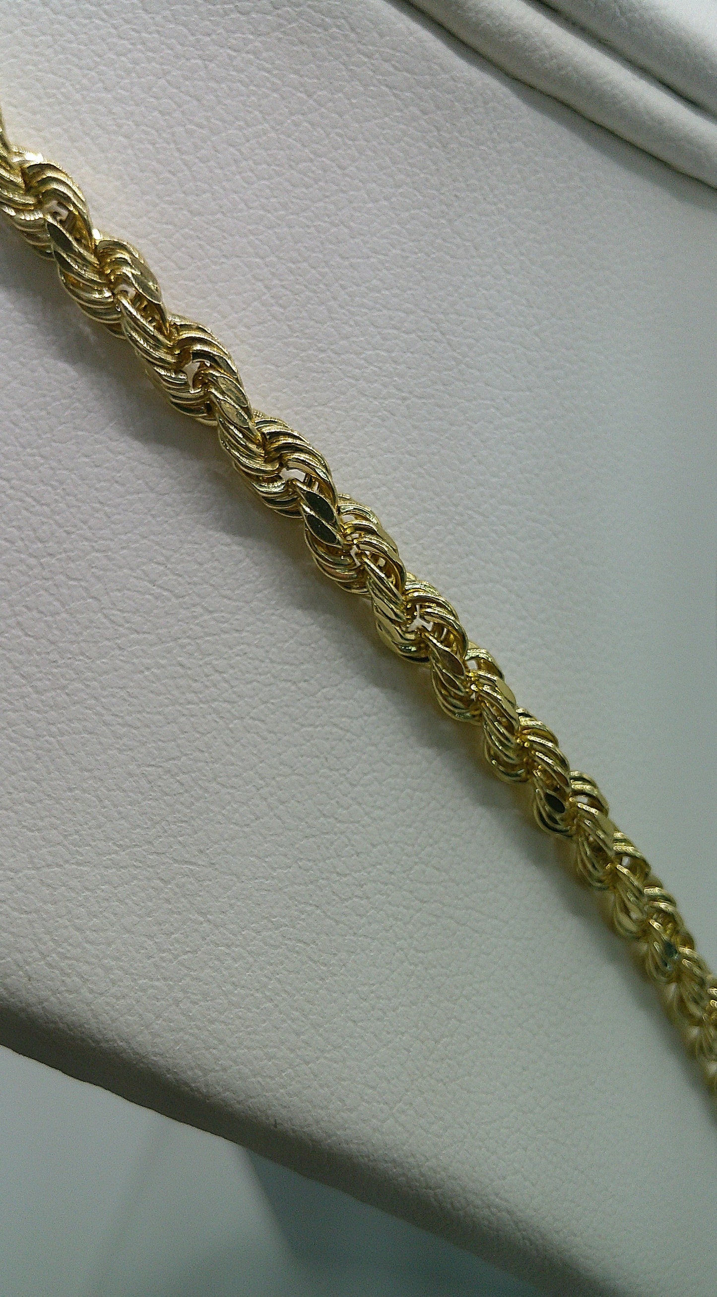 semi-solid rope chain | diamond cut | 14k gold | 4.50 mm width | 22 inches length