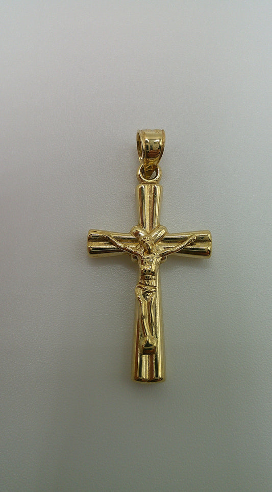 14k gold cross pendant | crucifix | 1.1g