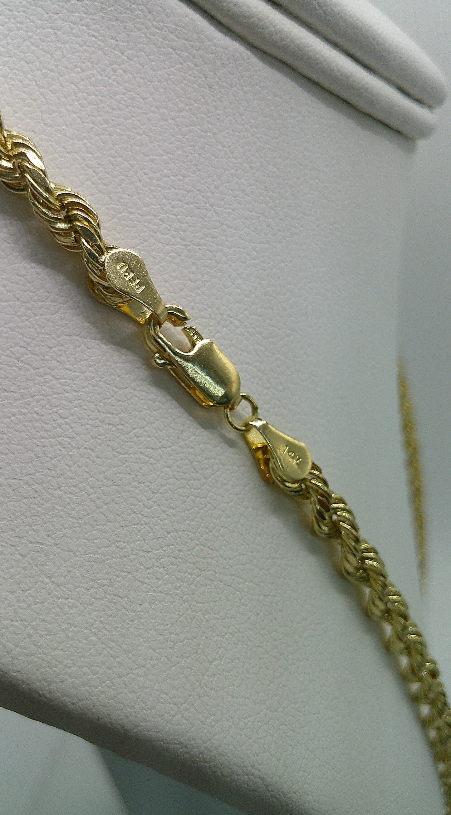 semi-solid rope chain | diamond cut | 14k gold | 4.50 mm width | 22 inches length