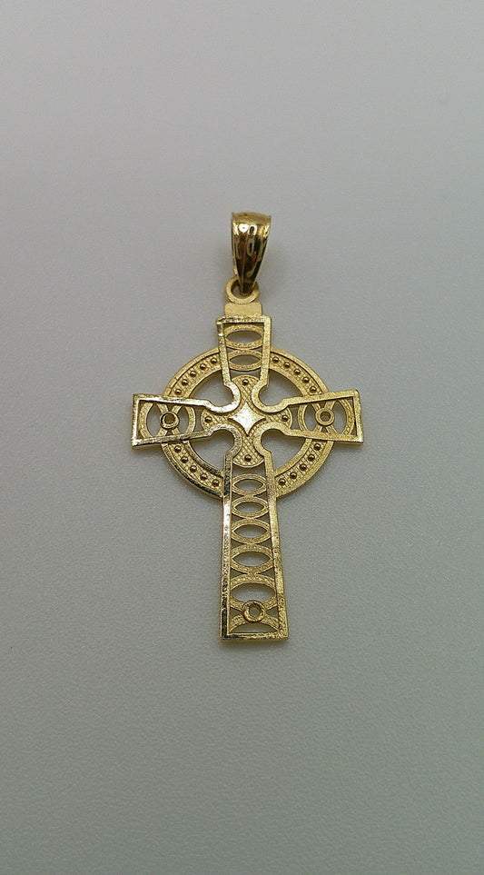 14k gold cross pendant | crucifix | 1.3g