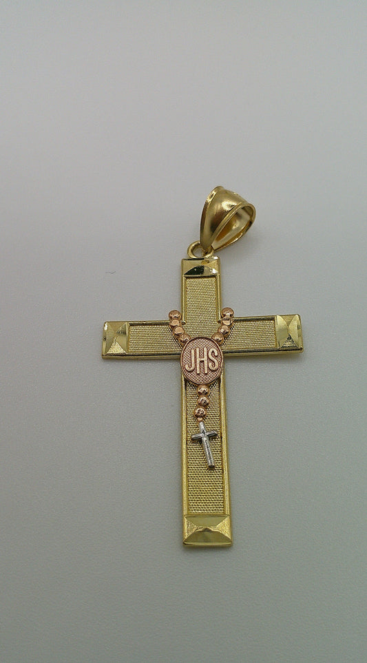 14k gold cross pendant | crucifix | 2.8g