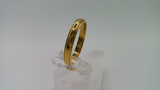 14k gold ring band | carved milgrain design | size 8