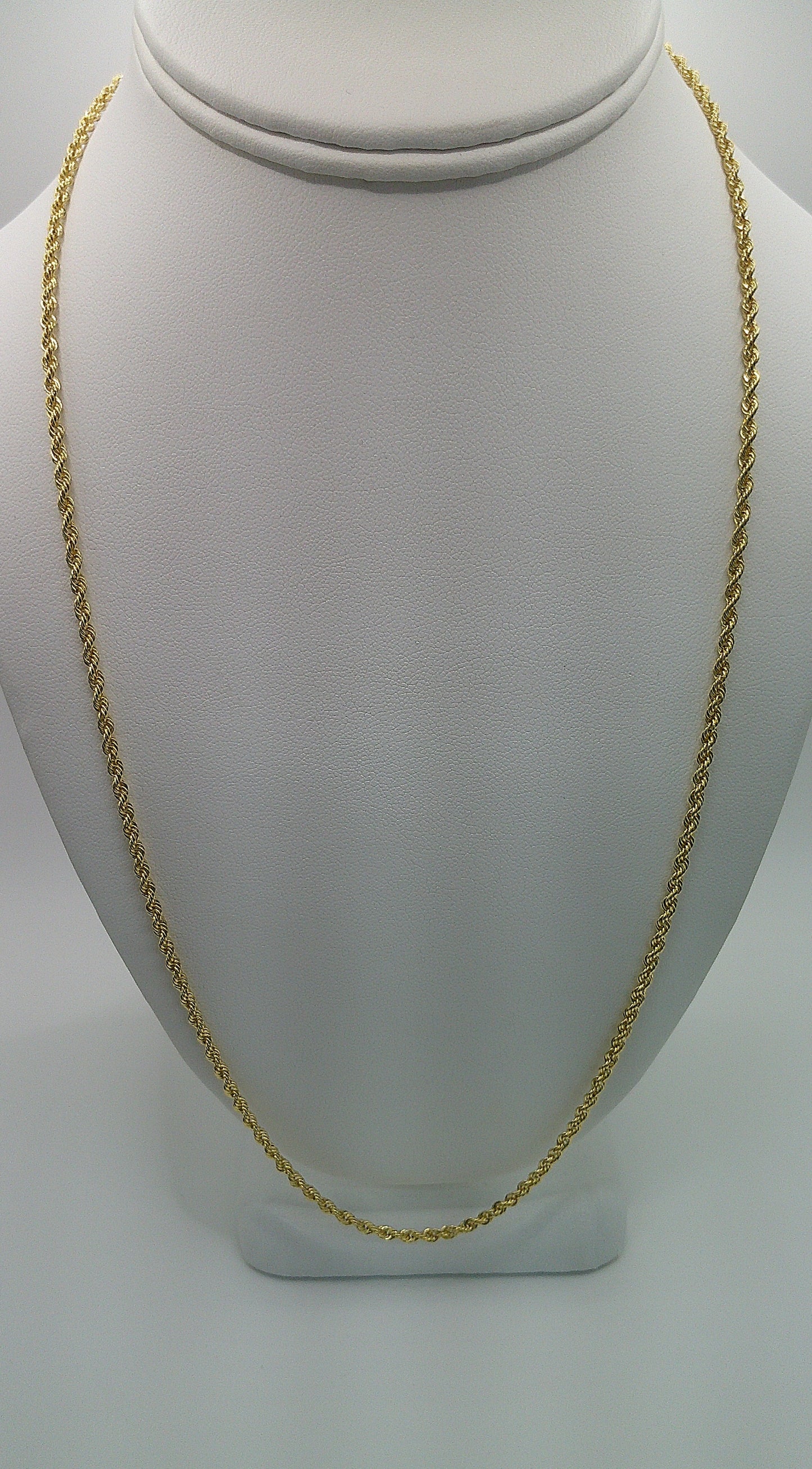 solid rope chain | diamond cut | 14k gold | 2.75 mm width | 24 inches length