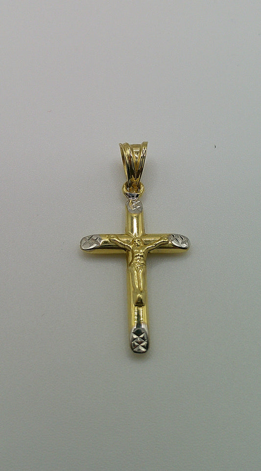 14k gold cross pendant | crucifix | 1.0g