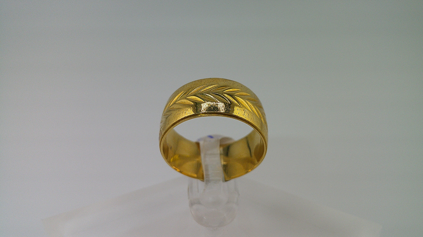 18k gold ring with leaf design | size 7.25