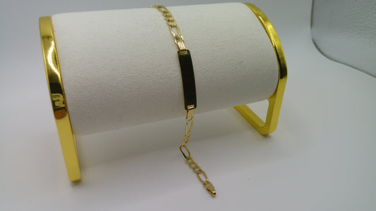 14k gold baby bracelet | ID bracelet | Figaro Link Bracelet