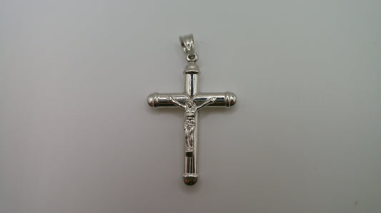 14k white gold cross pendant | crucifix | 3.0g