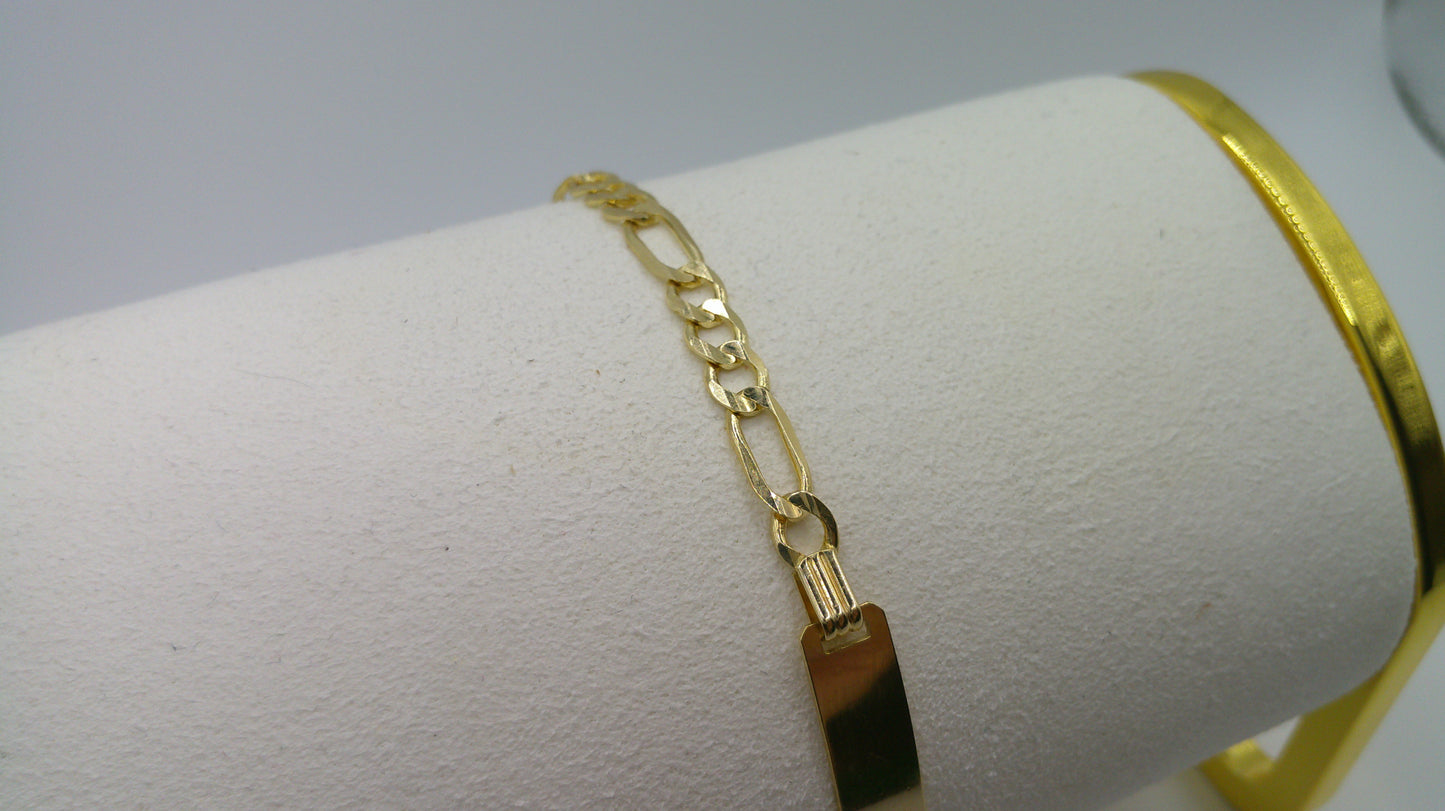 14k gold baby bracelet | ID bracelet | Figaro Link Bracelet