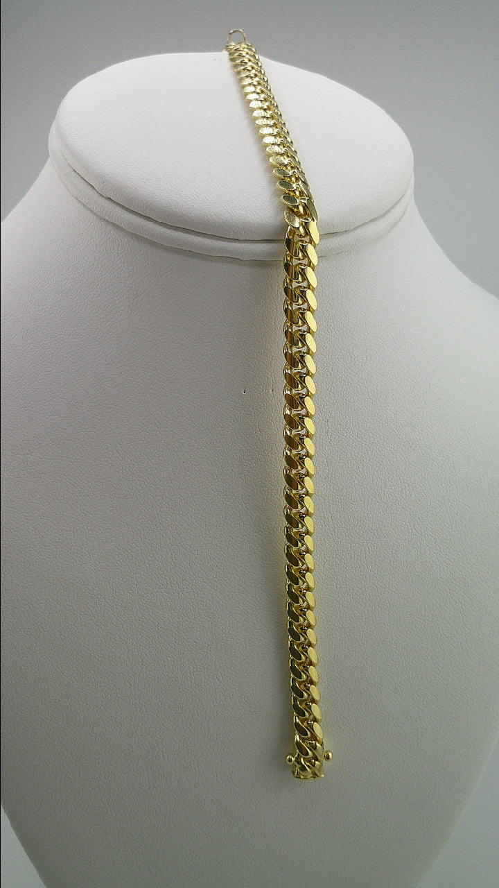 14k solid gold Miami Cuban link bracelet | 8 inches