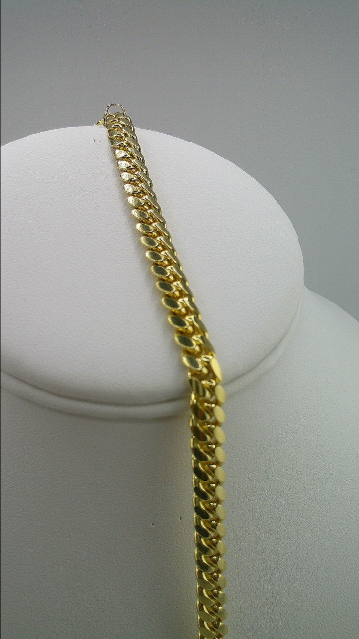 14k solid gold Miami Cuban link bracelet | 8 inches