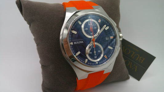 Bulova Watch | Sapphire Crystal | Orange band | Orange second hand