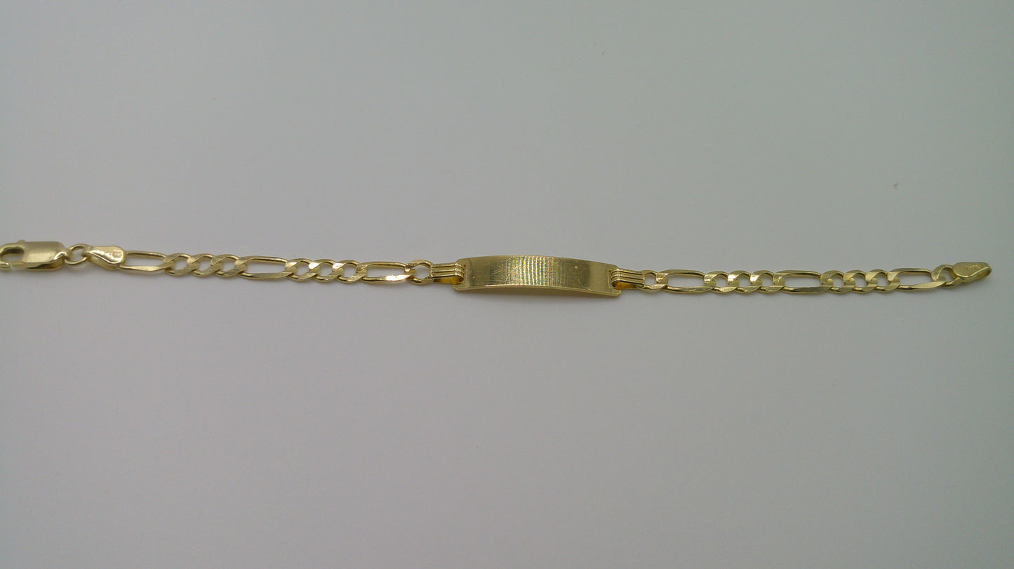 14k gold baby bracelet | ID bracelet | Figaro Link Bracelet