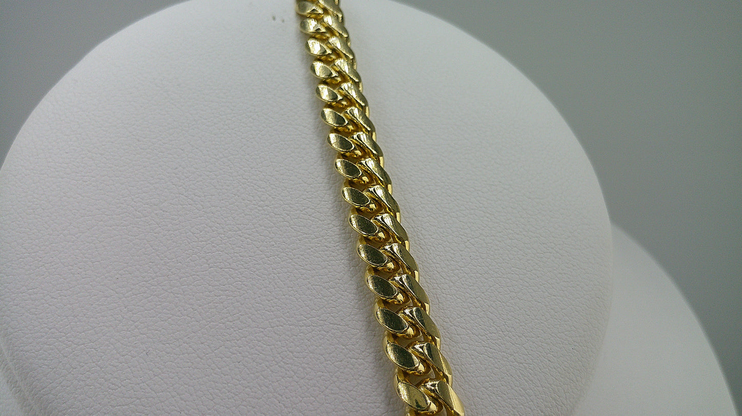 14k solid gold Miami Cuban link bracelet | 8 inches