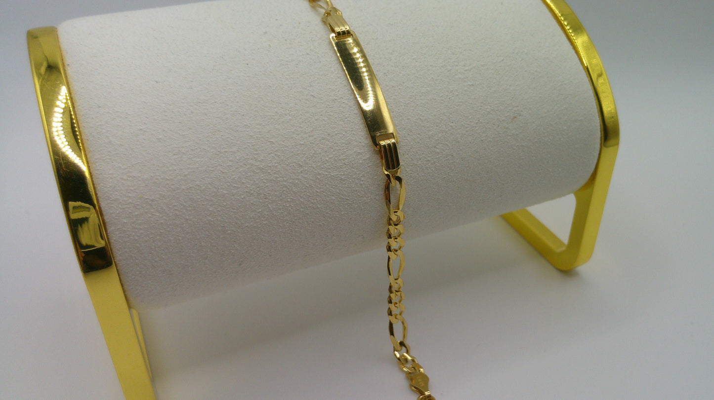 14k gold baby bracelet | ID bracelet | Figaro Link Bracelet