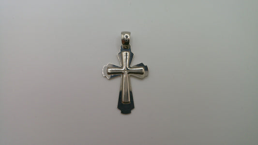 14k white gold cross pendant | crucifix | 1.7g