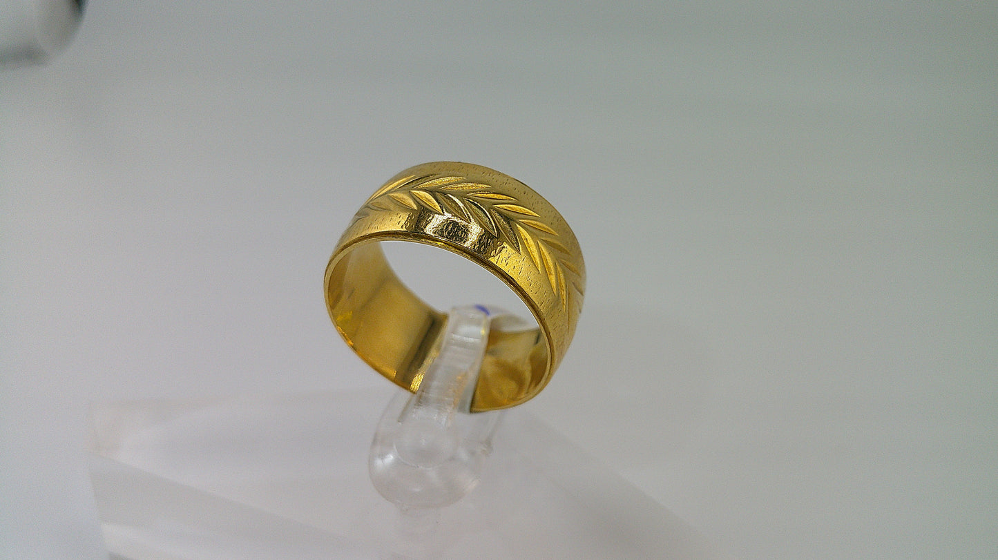 18k gold ring with leaf design | size 7.25