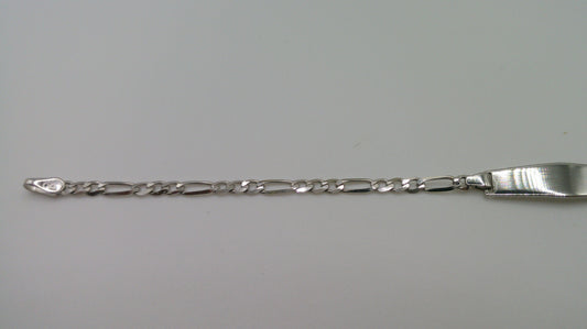 14k white gold baby bracelet | ID bracelet | Figaro link bracelet