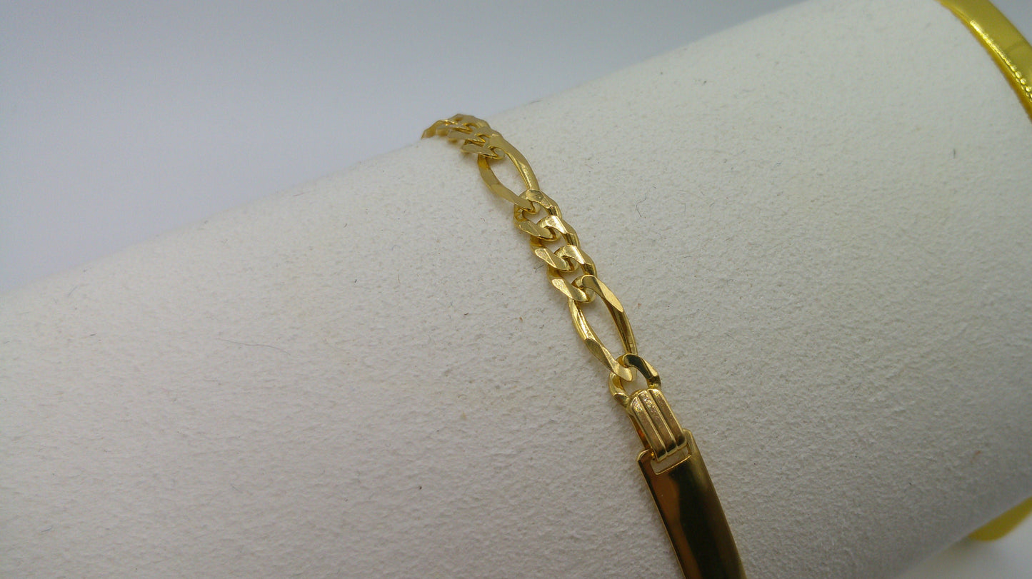 14k gold baby bracelet | ID bracelet | Figaro Link Bracelet