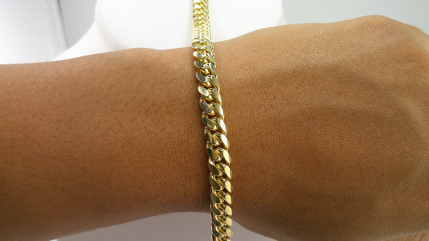 14k solid gold Miami Cuban link bracelet | 8 inches