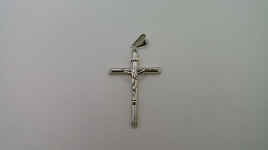 14k white gold cross pendant | crucifix | 1.7g