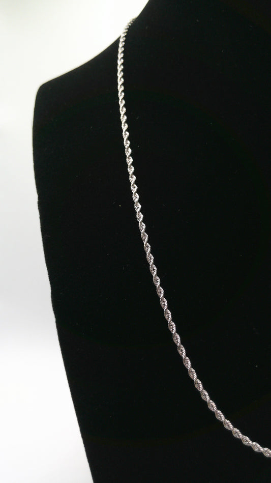 14k white gold rope chain