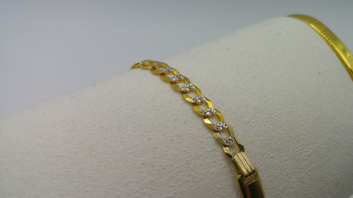 14k gold baby bracelet | ID bracelet | Pave Miami Curb Link Bracelet