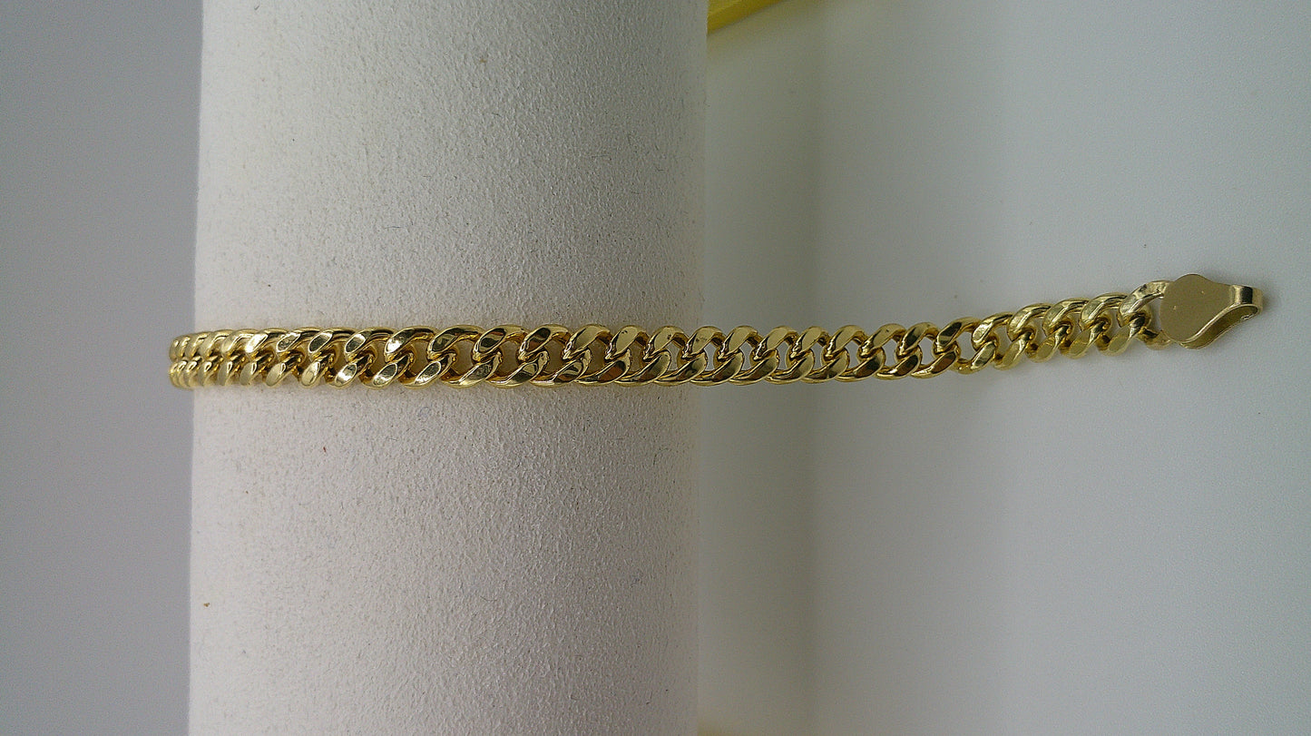 14k yellow gold Miami Cuban link bracelet | 7.25 inches