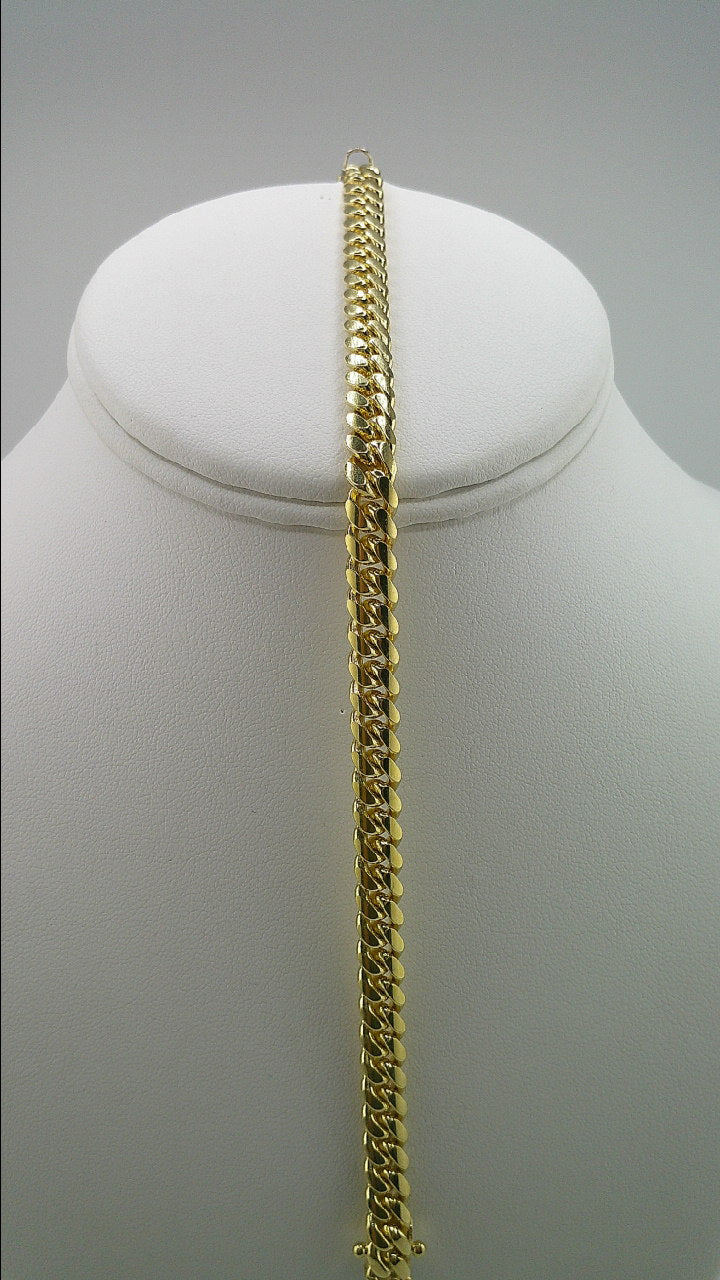 14k solid gold Miami Cuban link bracelet | 8 inches