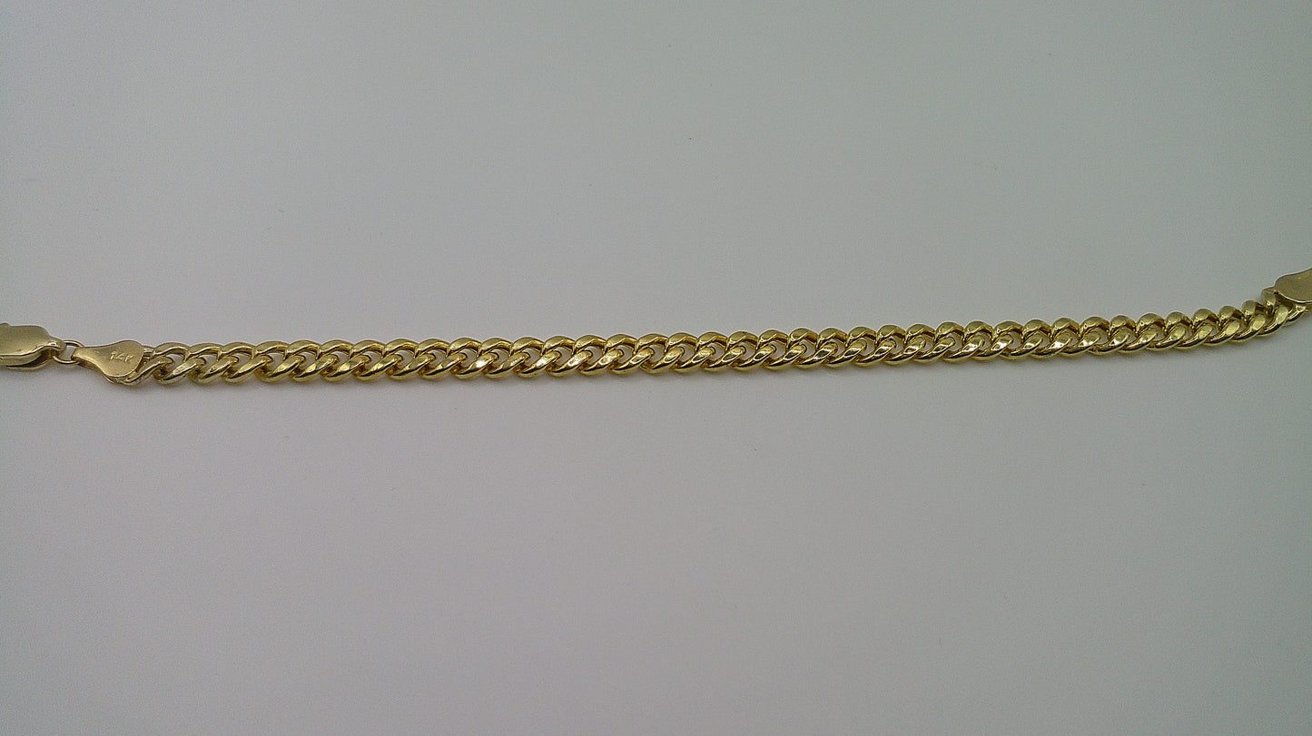 14k yellow gold Miami Cuban link bracelet | 7.25 inches