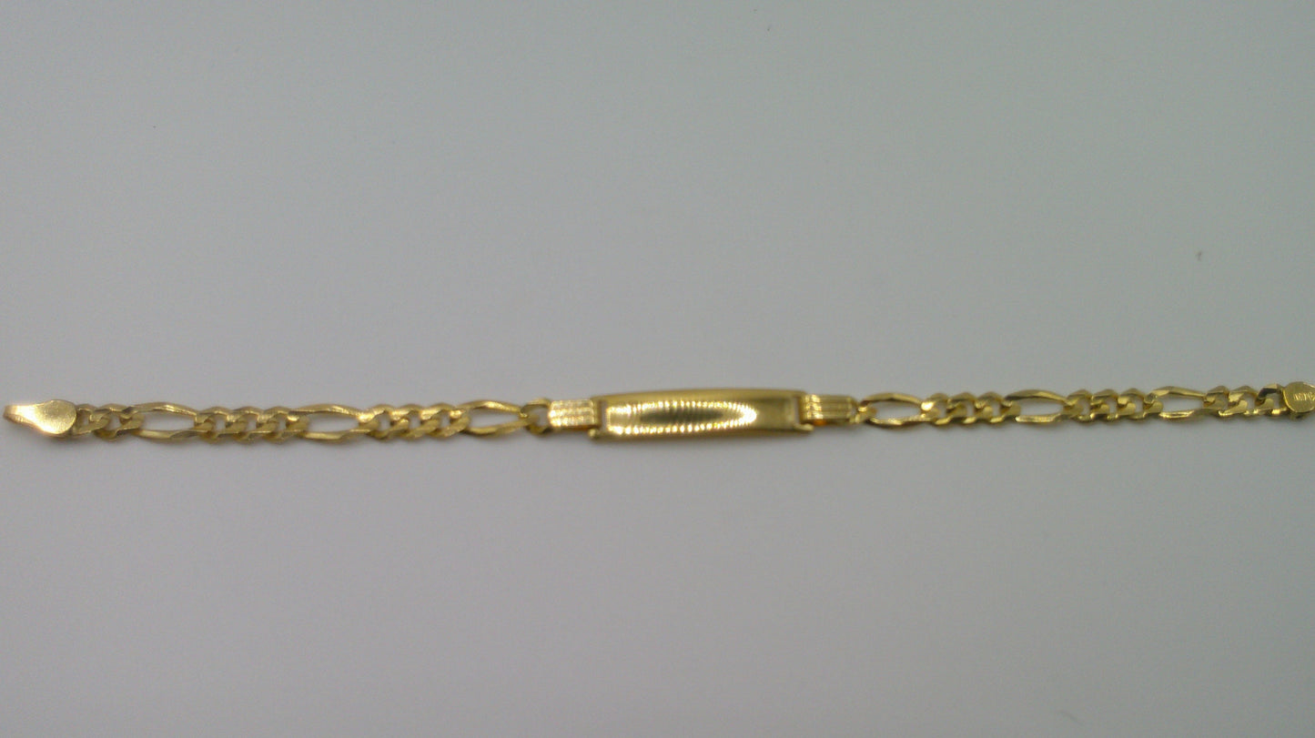 14k gold baby bracelet | ID bracelet | Figaro Link Bracelet