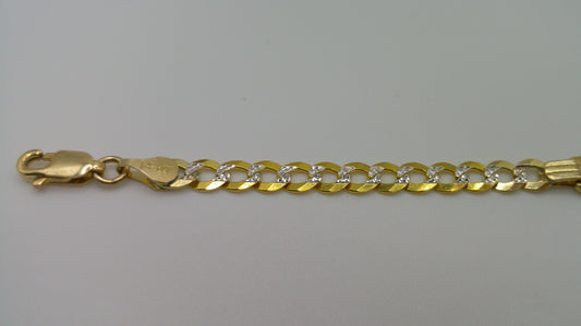 14k gold baby bracelet | ID bracelet | Pave Miami Curb Link Bracelet