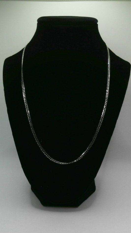 14k white gold Cuban link chain | 16 inches length