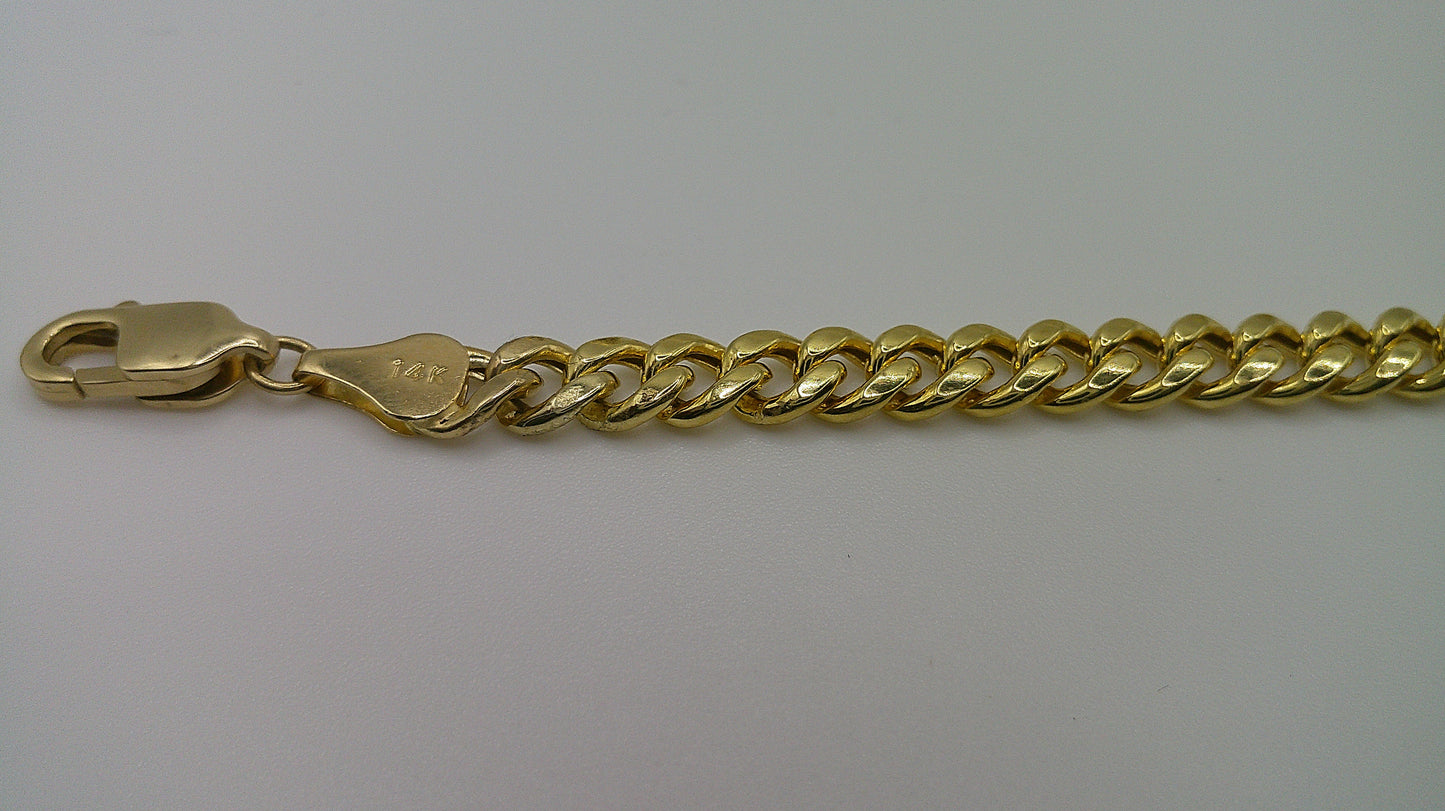 14k yellow gold Miami Cuban link bracelet | 7.25 inches