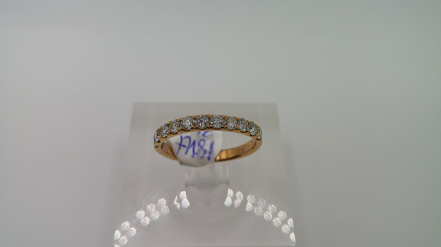 18k gold diamond ring | rose gold | .62 ct | size 6.5