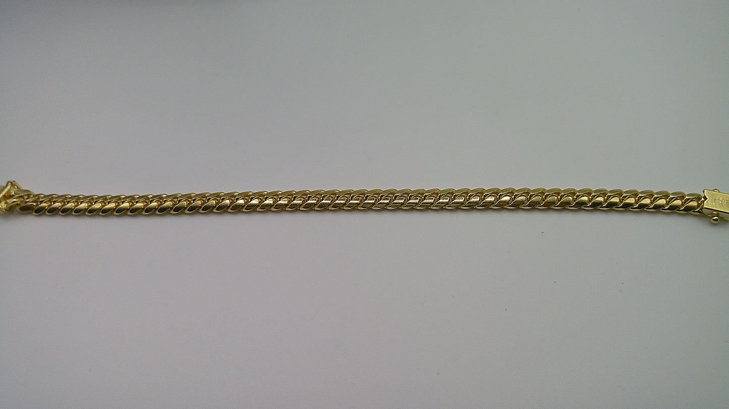 14k solid gold Miami Cuban link bracelet | 8 inches