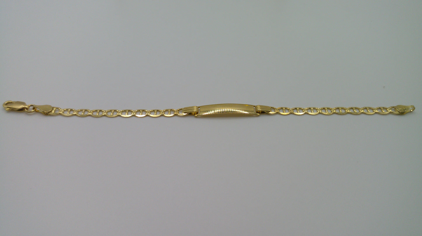 14k gold baby bracelet | ID bracelet | Flat Anchor Link Bracelet